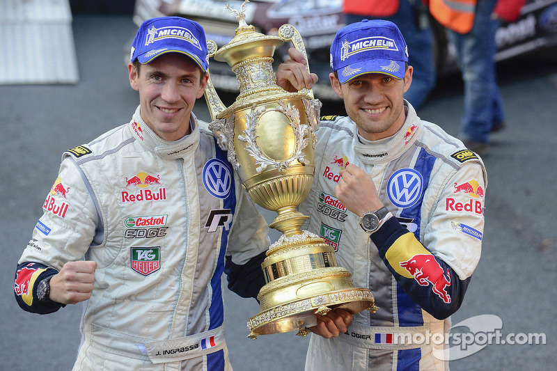 GAnadores Sébastien Ogier y Julien Ingrassia, Volkswagen Polo WRC, Volkswagen Motorsport