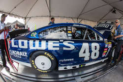 Hendrick Motorsports Chevrolet of Jimmie Johnson at tech inspection