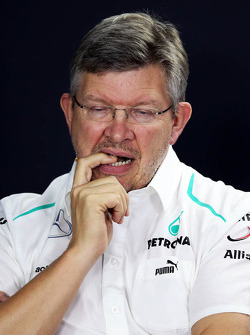 Ross Brawn, Mercedes AMG F1 Team Principal in the FIA Press Conference