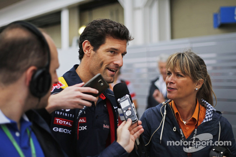 Mark Webber, Red Bull Racing com a imprensa