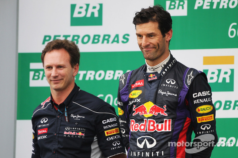 Christian Horner, Red Bull Racing Team Principal y Mark Webber, Red Bull