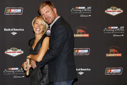 Clint Bowyer and fiance Lorra Podsiadlo at the NASCAR Evening Series