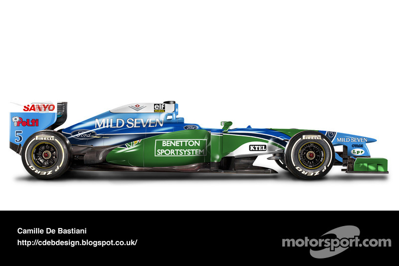 Carro de F1 retrô - Benetton 1994