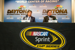 NASCAR President Mike Helton and Vice president for competition of NASCAR Robin Pemberton