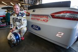 Rusty Wallace after his demo run with the #2 Team Penske Ford