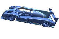 Vue virtuelle du concept Perrinn LMP1