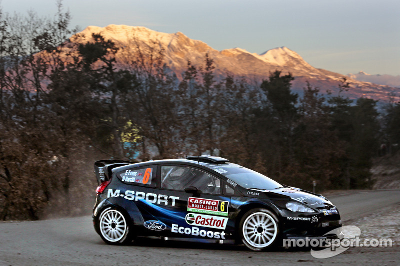 Elfyn Evans y Daniel Barrit, M-Sport Ford Fiesta WRC, Montecarlo 2014: 6º