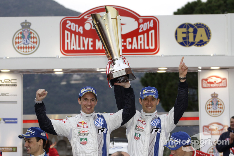 Vincitori Sébastien Ogier e Julien Ingrassia, Volkswagen Polo WRC, Volkswagen Motorsport