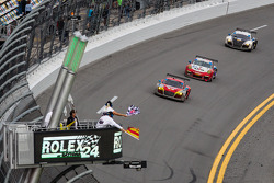 #45 Flying Lizard Motorsports Audi R8 LMS: Nelson Canache, Spencer Pumpelly, Tim Pappas, Markus Winkelhock takes the checkered flag to win the GTD class