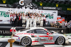 GTLM victory lane: class winners Nick Tandy, Richard Lietz, Patrick Pilet