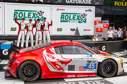 GTD victory lane: class winners Nelson Canache, Spencer Pumpelly, Tim Pappas, Markus Winkelhock