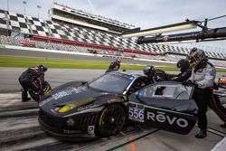 Pit stop for #556 Level 5 Motorsports Ferrari 458 Italia: Scott Tucker, Terry Borcheller, Mike LaMarra, Guy Cosmo