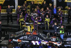 Denny Hamlin, Joe Gibbs Racing Toyota celebrates