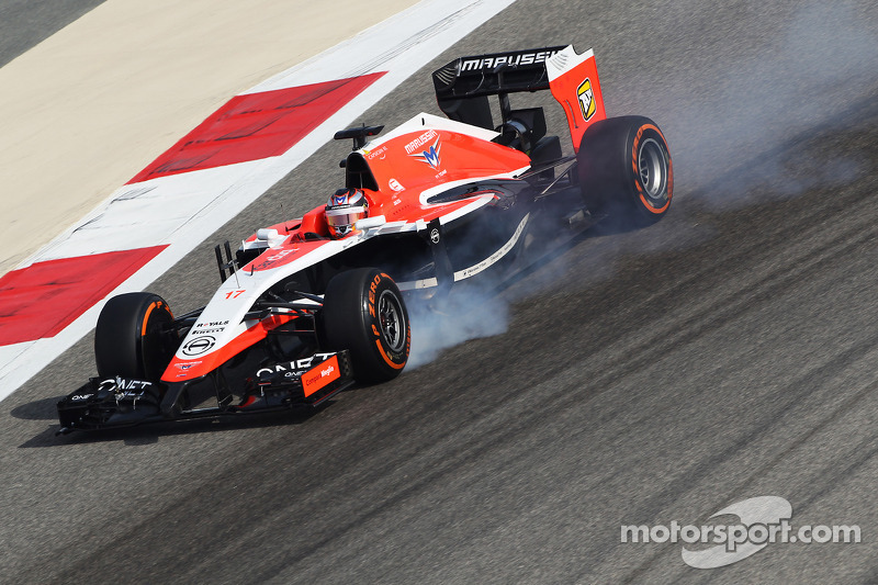 Jules Bianchi, Marussia F1 Team MR03 si blocca in frenata
