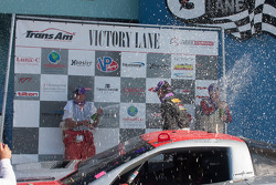 RJ Lopez, Simon Gregg and Cliff Ebben celebrate on the podium