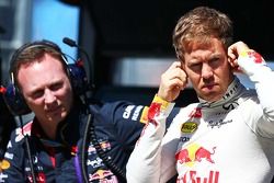 (L to R): Christian Horner, Red Bull Racing Team Principal and Sebastian Vettel, Red Bull Racing