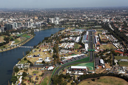 An aerial view of the Albert Park Circuit