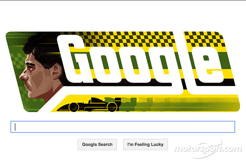 Ayrton Senna Google Doodle tarafından yapılan doğum günü anısı