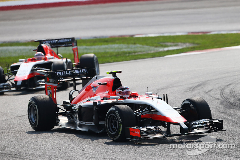 Max Chilton, Marussia F1 Takımı MR03 ve takım arkadaşı Jules Bianchi, Marussia F1 Takımı MR03