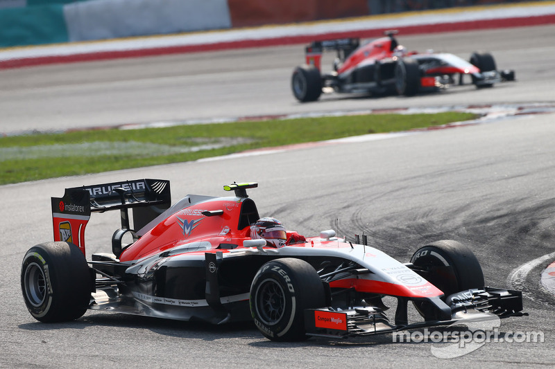Max Chilton, Marussia F1 Takımı MR03 ve takım arkadaşı Jules Bianchi, Marussia F1 Takımı MR03