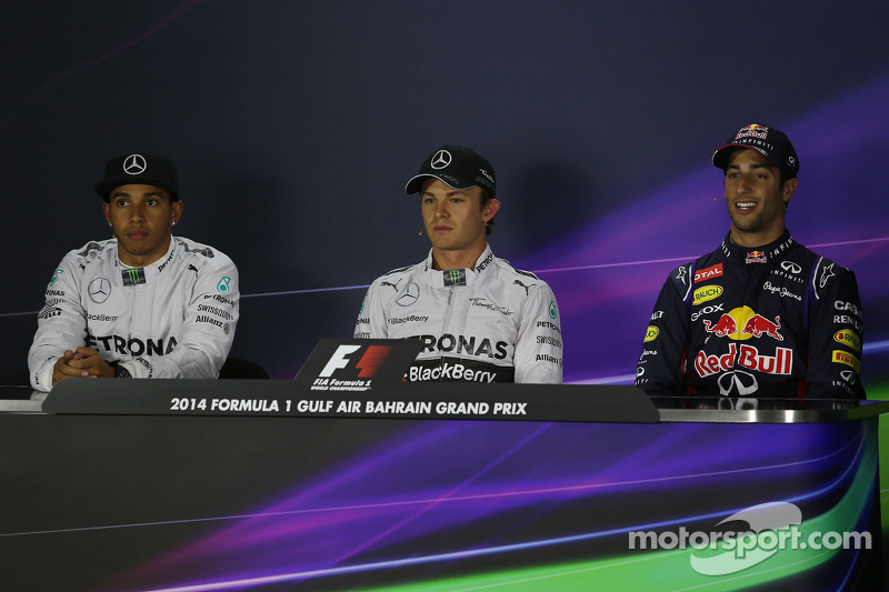 Lewis Hamilton, Mercedes AMG F1, Nico Rosberg, Mercedes AMG F1, Daniel Ricciardo, Red Bull Racing  e