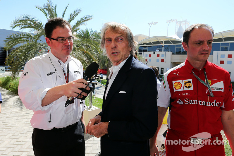 Luca di Montezemolo, Ferrari Başkanı ve James Allen, Gazeteci ve BBC Radio 5 Canlı Yayın Yorumcusu