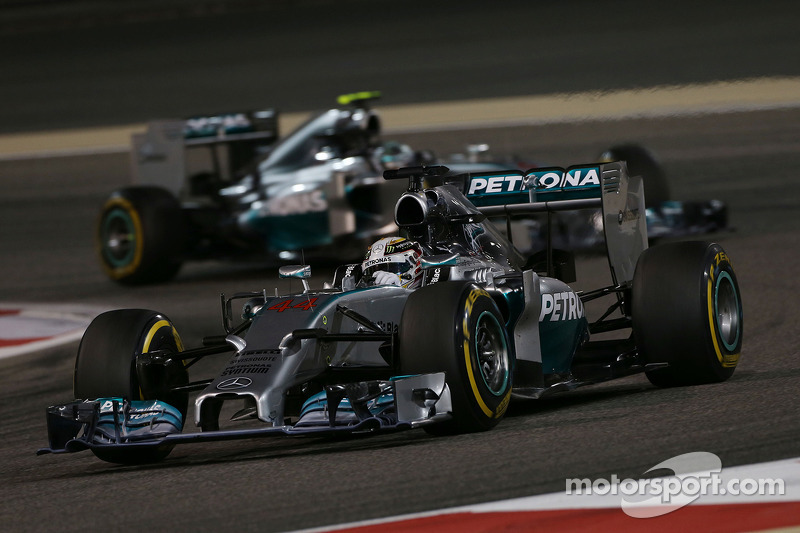 Lewis Hamilton, Mercedes AMG F1 W05 ve Nico Rosberg, Mercedes AMG F1 W05