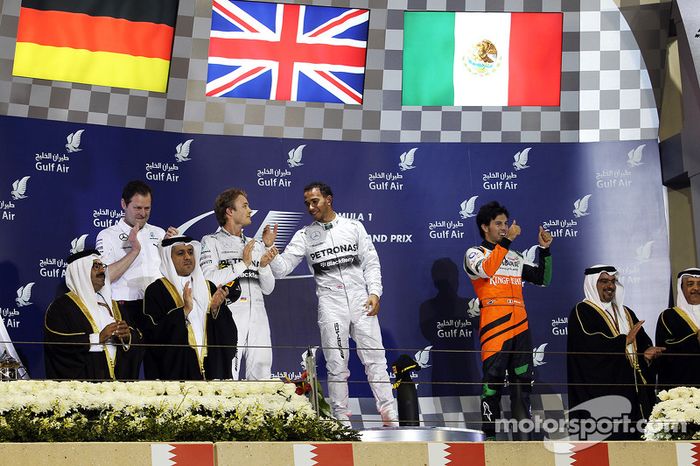 Podio:, Mercedes AMG F1, Primer lugar Lewis Hamilton, Mercedes AMG F1, tercer lugar Sergio Perez, Sa