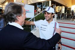 Luca di Montezemolo, Ferrari President with Felipe Massa, Williams