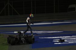 Esteban Gutiérrez, Sauber y Pastor Maldonado, Lotus F1 Team choque