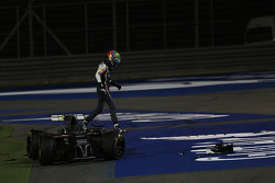 Esteban Gutiérrez, Sauber y Pastor Maldonado, Lotus F1 Team choque