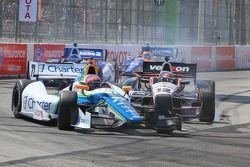 Simon Pagenaud, Schmidt Peterson Hamilton Motorsports Honda crashes