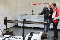 Adrian Newey, Red Bull Racing Chief Technical Officer in the Porsche Team garage