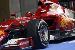 De Ferrari F14-T van Fernando Alonso, Ferrari in parc ferme