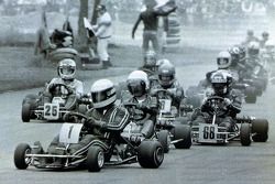 Ayrton Senna leads Terry Fullerton and Cathy Muller in Wholen, Switzerland