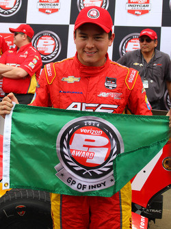 Ganador de la pole Sebastián Saavedra, KV Racing Technology Chevrolet