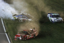 Justin Allgaier, A.J. Allmendinger and Casey Mears in trouble