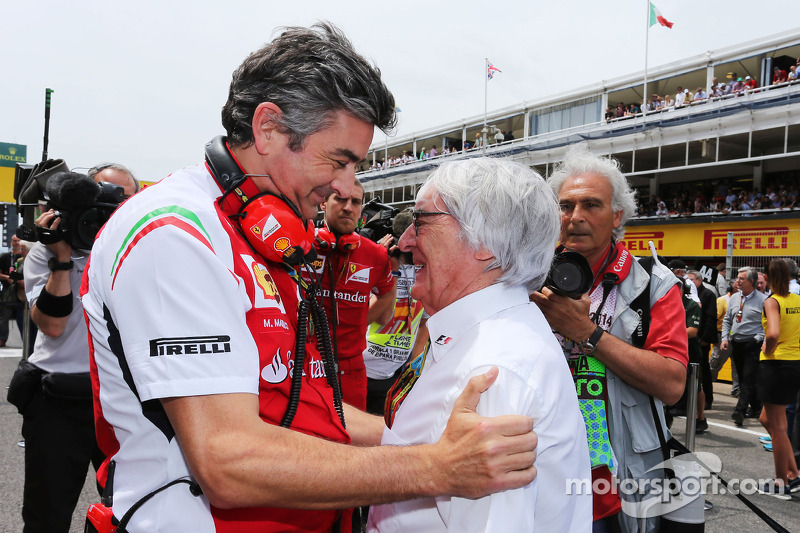 Marco Mattiacci, Ferrari, Teamchef; Bernie Ecclestone