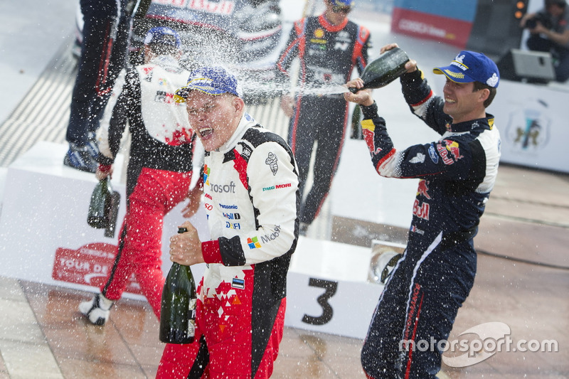 Podium: Winners Sébastien Ogier, Julien Ingrassia, M-Sport Ford WRT Ford Fiesta WRC, second place Ot