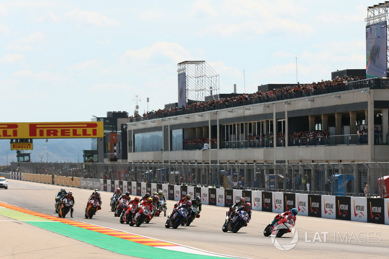 Marco Melandri, Aruba.it Racing-Ducati SBK Team lidera en la salida