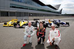 Derek Warwick, Romain Grosjean and Damon Hill