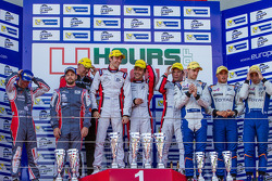Podium: race winners Simon Dolan, Harry Tincknell, Filipe Albuquerque, second place Jan Charouz, Vincent Capillaire, third place Nelson Panciatici, Oliver Webb, Paul Loup Chatin
