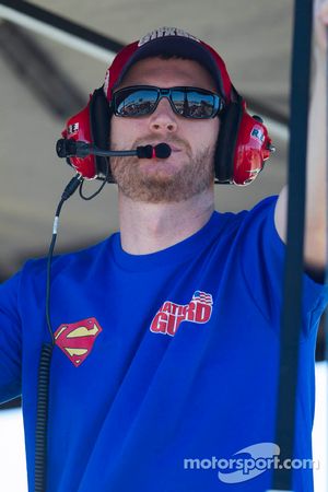 Dale Earnhardt Jr. watches from pitlane