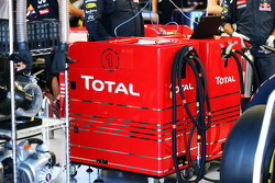 Total fuel rig in the Red Bull Racing pit