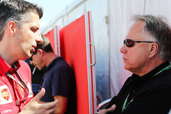Claudio Albertini, Ferrari Head of Customer Teams Power Unit Operations with Gene Haas, Haas Automotion President