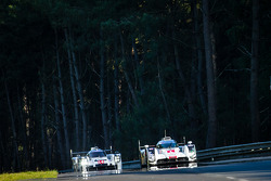 #1 Audi Sport Team Joest Audi R18 E-Tron Quattro: Lucas Di Grassi, Loic Duval, Tom Kristensen, #14 Porsche Team Porsche 919 Hybrid: Romain Dumas, Neel Jani, Marc Lieb