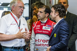 Volkswagen Group Audi Chief Technical Officer Dr. Ulrich Hackenberg, Marc Gene and Fernando Alonso