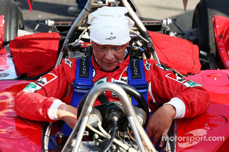 Niki Lauda, Mercedes Non-Executive Chairman is reunited with his Ferrari 312T2