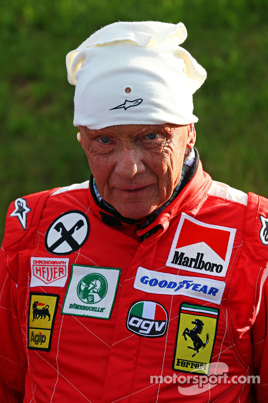 Niki Lauda, Mercedes Non-Executive Chairman is reunited with his Ferrari 312T2
