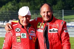 Niki Lauda, Mercedes Non-Executive Chairman with Gerhard Berger (AUT)